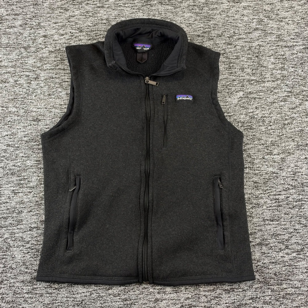 Patagonia Better Sweater Mens Medium Black Full Zip Fleece Vest 25881 2017